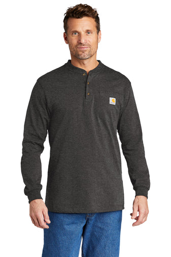 Carhartt® Long Sleeve Henley T-Shirt - CTK128 - Premium Workwear from Carhartt - Just $40! Shop now at Pat's Monograms