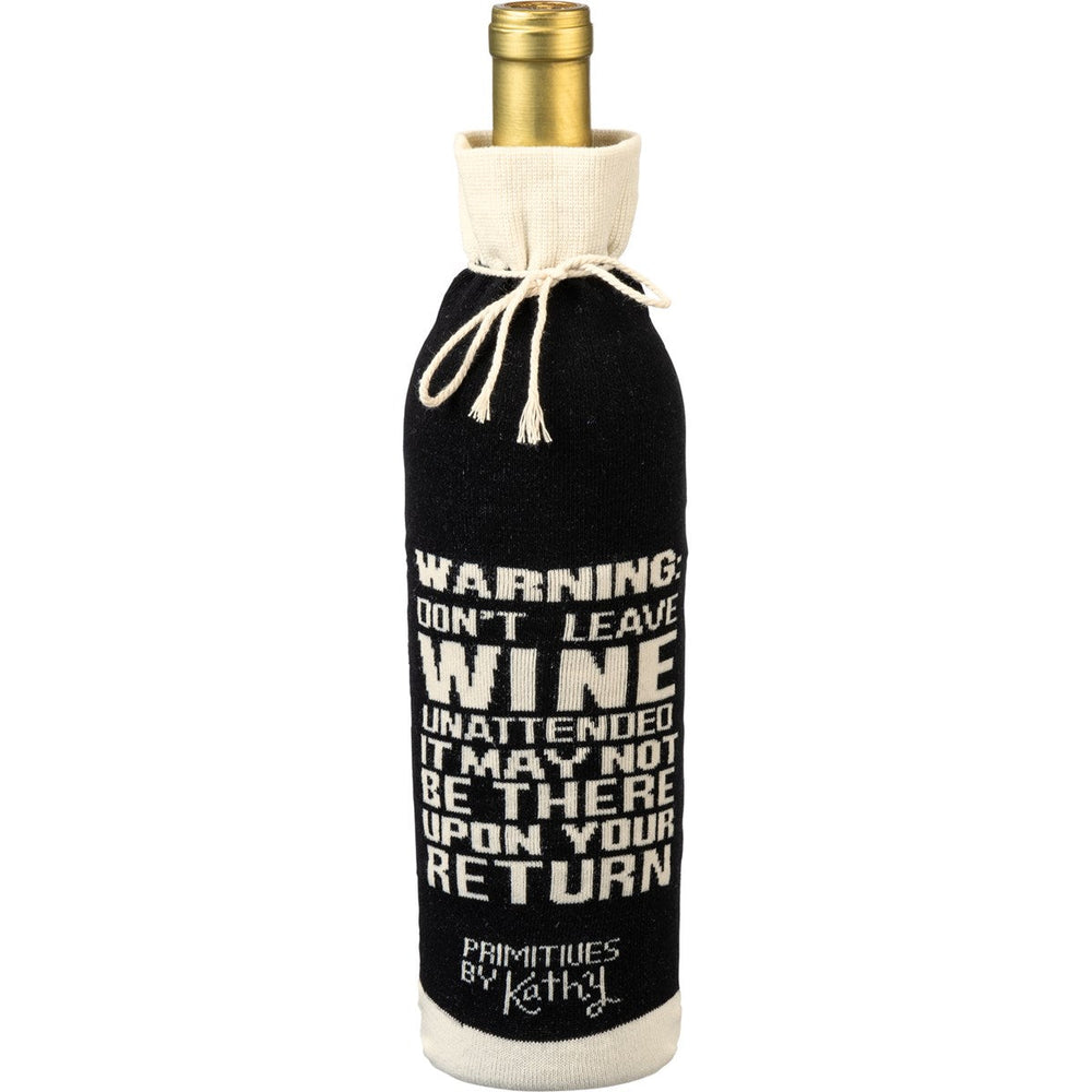 Bottle Sock - More Wine Enough for Two - Premium wine accessories from Primitives by Kathy - Just $5.95! Shop now at Pat's Monograms