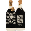 Bottle Sock - Rescue Wine It's Trapped in A Bottle - Premium wine accessories from Primitives by Kathy - Just $5.95! Shop now at Pat's Monograms