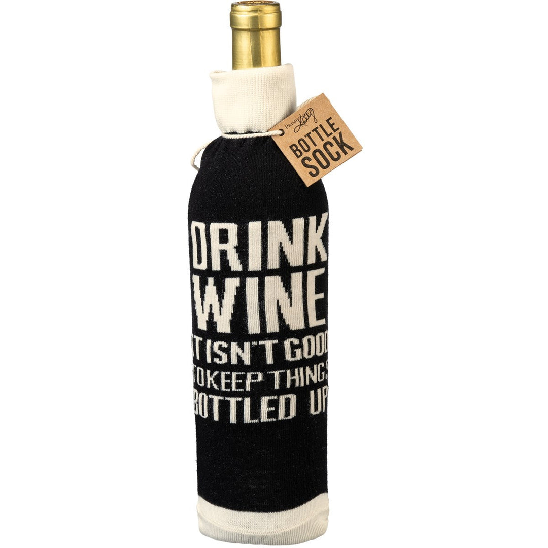 Bottle Sock - Isn't Good To Keep Things Bottled Up - Premium wine accessories from Primitives by Kathy - Just $5.95! Shop now at Pat's Monograms