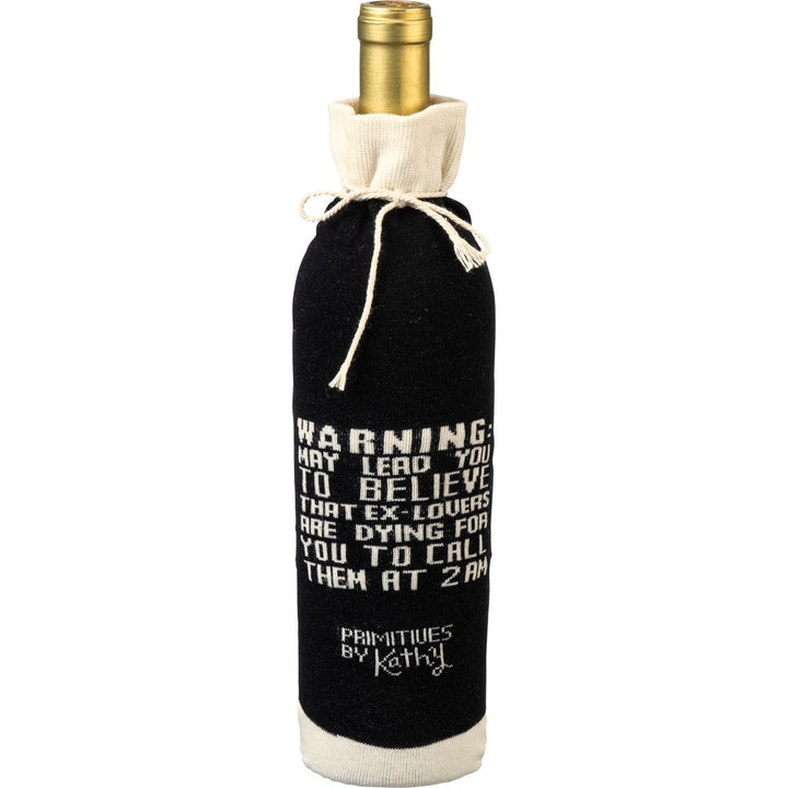 Bottle Sock - In Case of Emergency Open & Drink - Premium wine accessories from Primitives by Kathy - Just $5.95! Shop now at Pat's Monograms