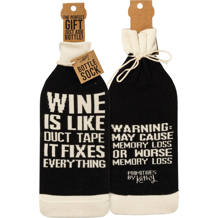 Bottle Sock - Wine Is Like Duct Tape - Premium wine accessories from Primitives by Kathy - Just $5.95! Shop now at Pat's Monograms