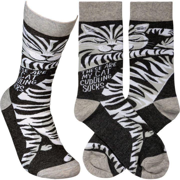 Socks - These Are My Cat Cuddling Socks - Premium Socks from Primitives by Kathy - Just $7.95! Shop now at Pat's Monograms