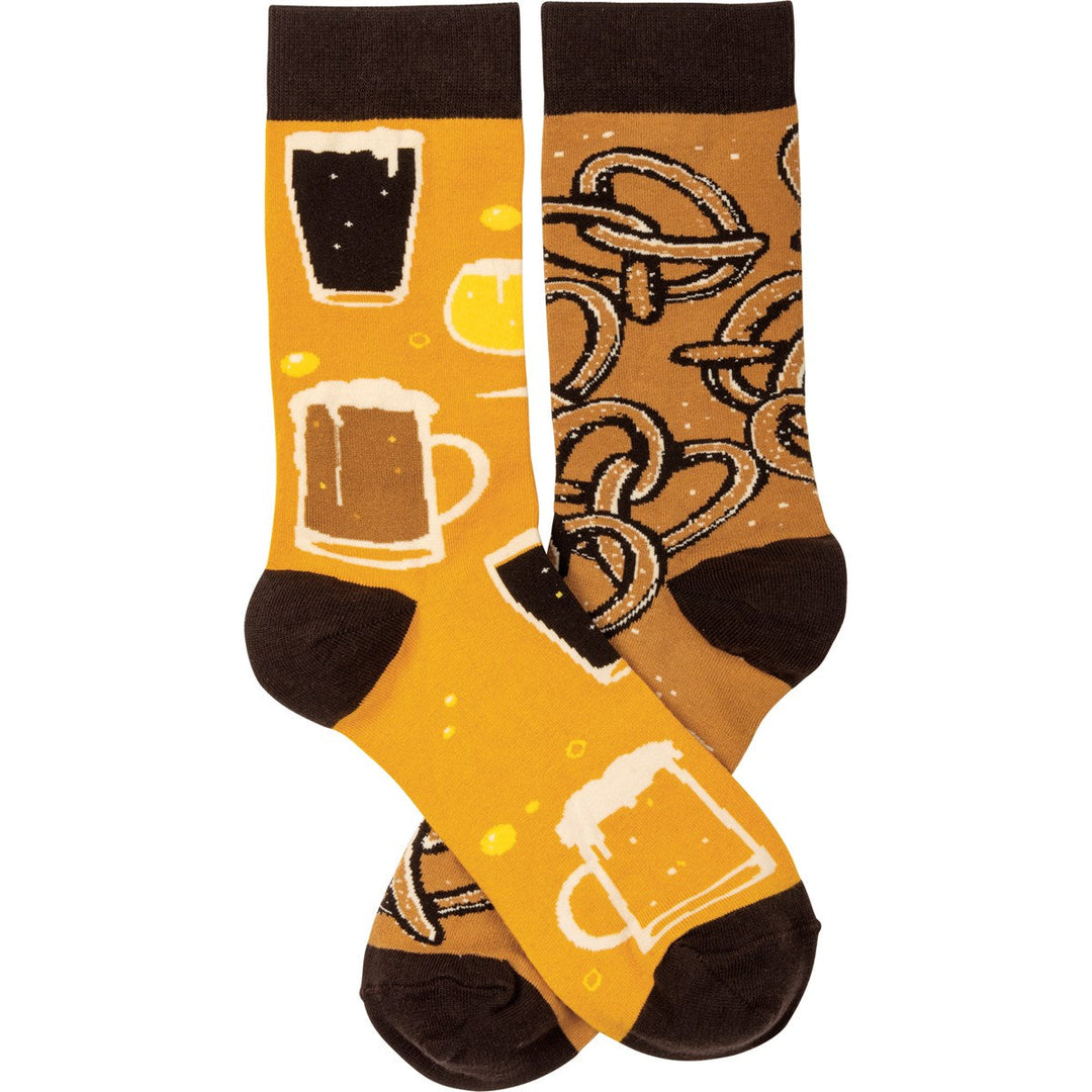 Socks - Beer & Pretzel - Premium Socks from Primitives by Kathy - Just $7.95! Shop now at Pat's Monograms