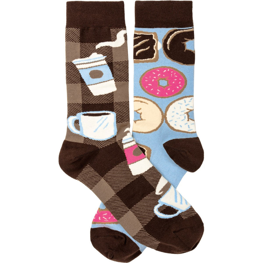 Socks - Coffee & Donuts - Premium Socks from Primitives by Kathy - Just $7.95! Shop now at Pat's Monograms