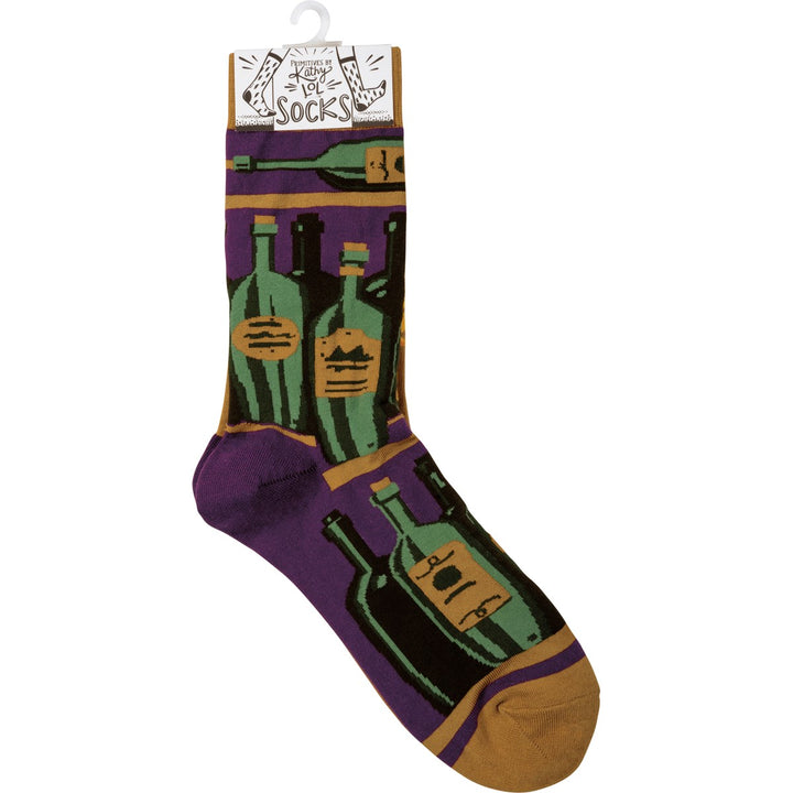 Socks - Wine & Cheese - Premium Socks from Primitives by Kathy - Just $7.95! Shop now at Pat's Monograms