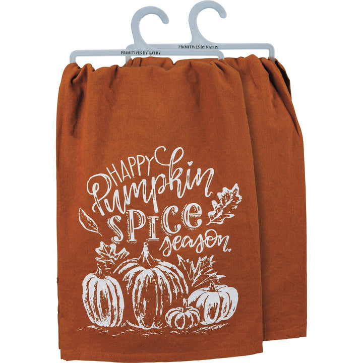 Kitchen Towel - Happy Pumpkin Spice Season - Premium Kitchen Towel from Primitives by Kathy - Just $8.95! Shop now at Pat's Monograms