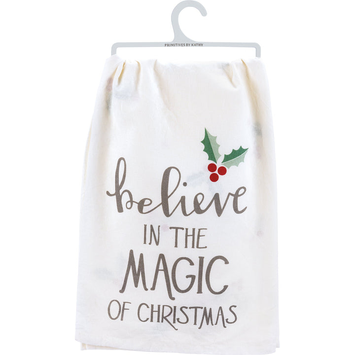 Kitchen Towel - Believe in The Magic of Christmas - Premium Kitchen Towel from Primitives by Kathy - Just $8.95! Shop now at Pat's Monograms