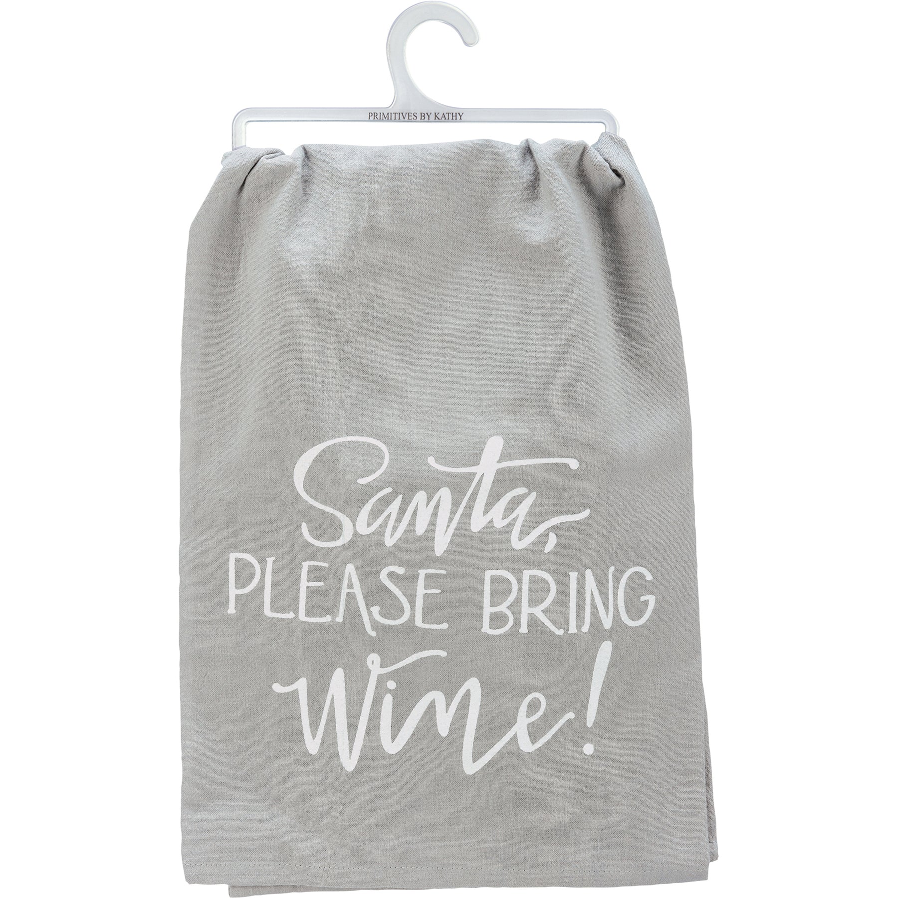 Kitchen Towel - Santa Please Bring Wine - Premium Kitchen Towel from Primitives by Kathy - Just $8.95! Shop now at Pat's Monograms