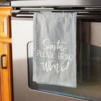 Kitchen Towel - Santa Please Bring Wine - Premium Kitchen Towel from Primitives by Kathy - Just $8.95! Shop now at Pat's Monograms