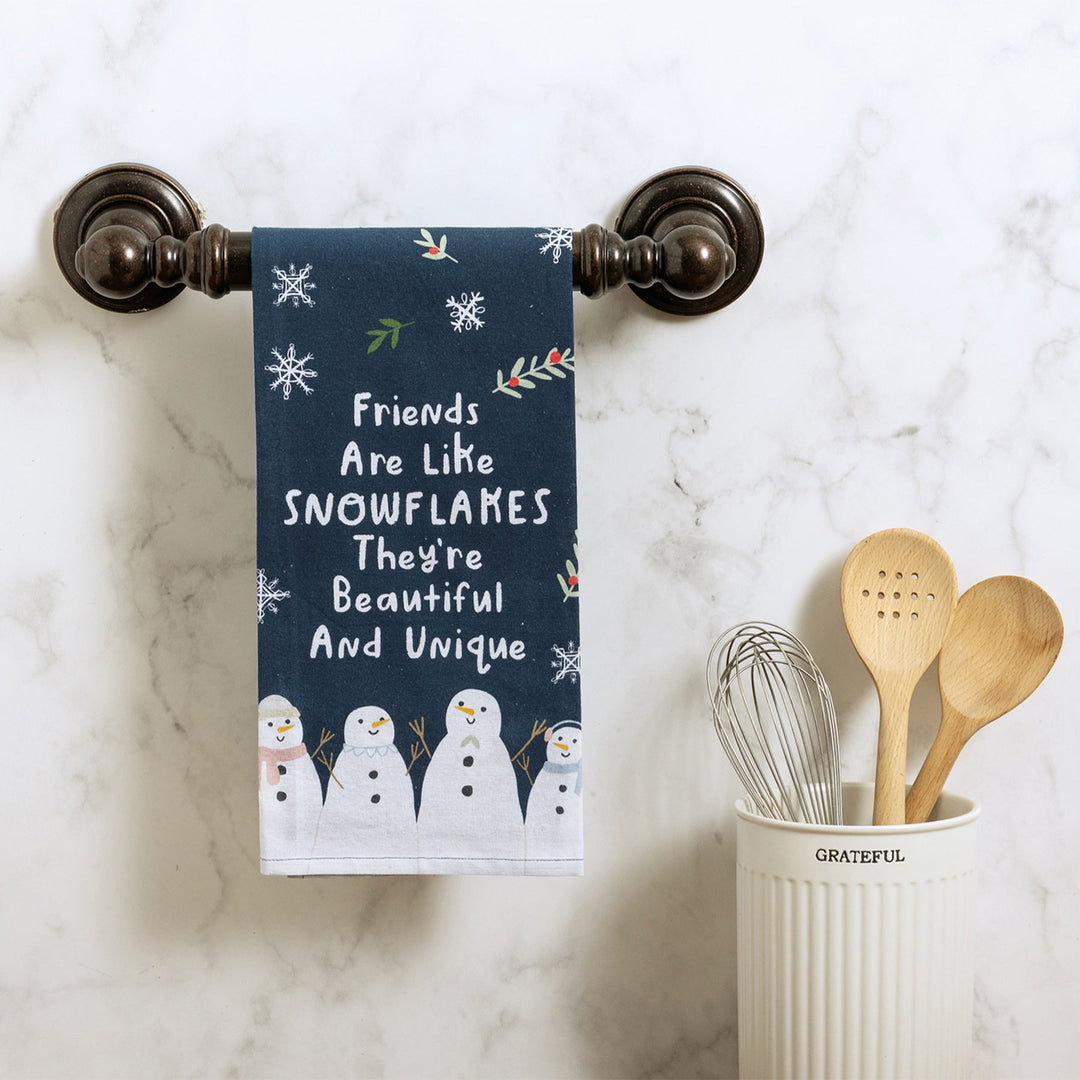 Kitchen Towel - Friends Are Like Snowflakes - Premium Kitchen Towel from Primitives by Kathy - Just $8.95! Shop now at Pat's Monograms