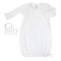 Paty Gown - White with trim - Premium Infant Wear from Paty INC. - Just $49.95! Shop now at Pat's Monograms