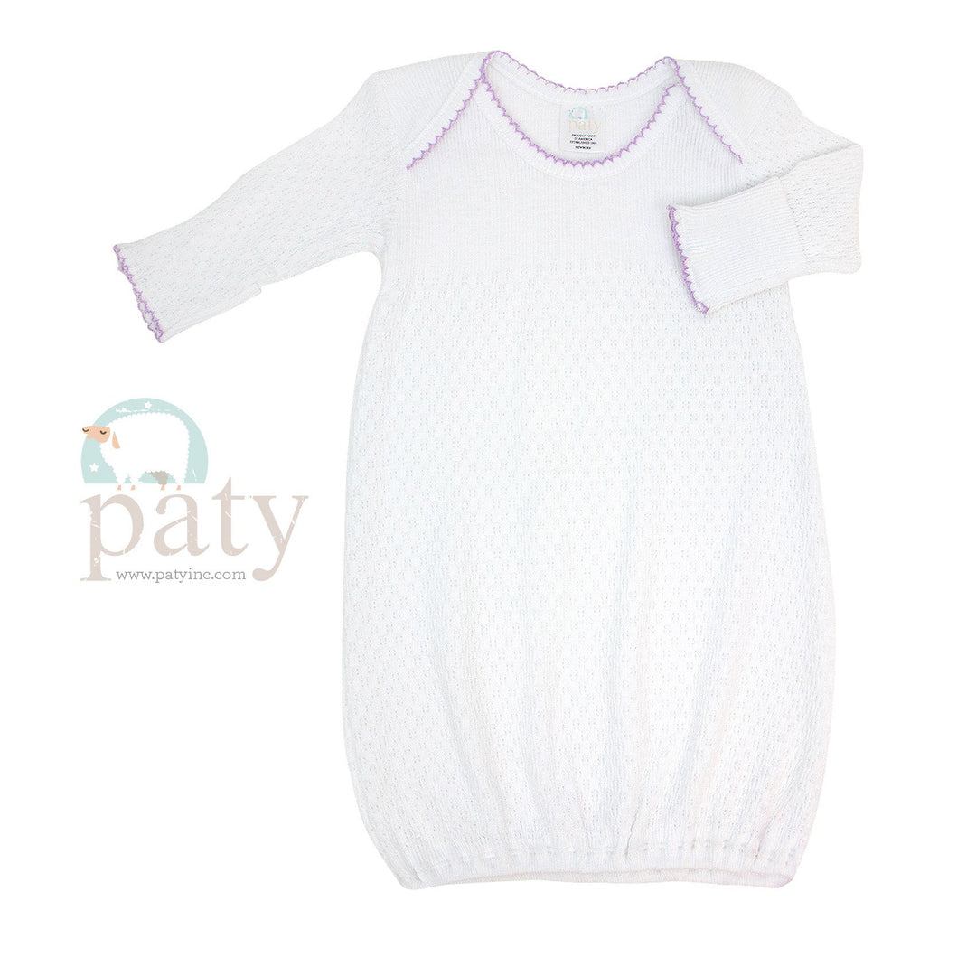 Paty Gown - White with trim - Premium Infant Wear from Paty INC. - Just $46.00! Shop now at Pat's Monograms