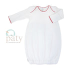 Paty Gown - White with trim - Premium Infant Wear from Paty INC. - Just $49.95! Shop now at Pat's Monograms