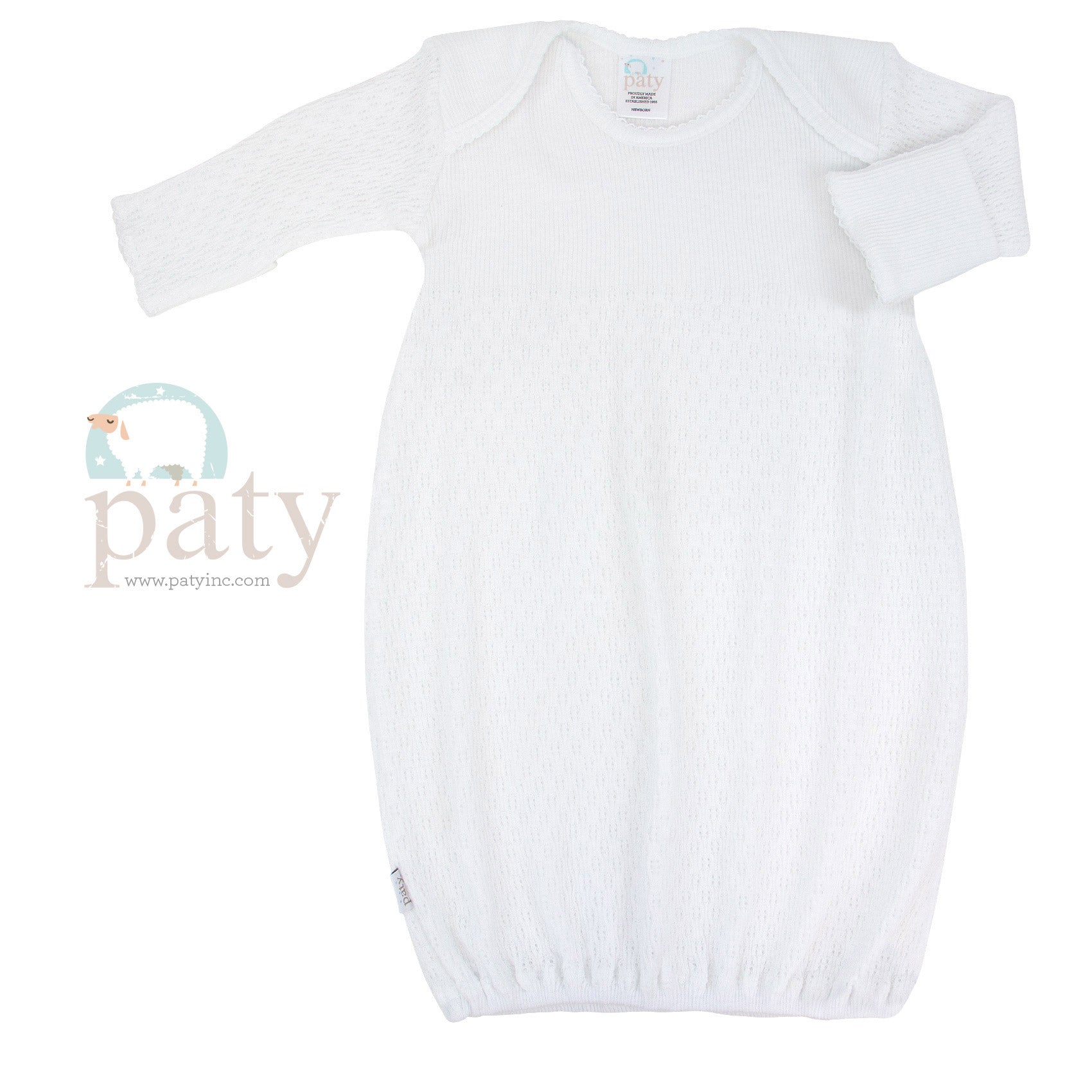 Paty Gown - White with trim - Premium Infant Wear from Paty INC. - Just $49.95! Shop now at Pat's Monograms