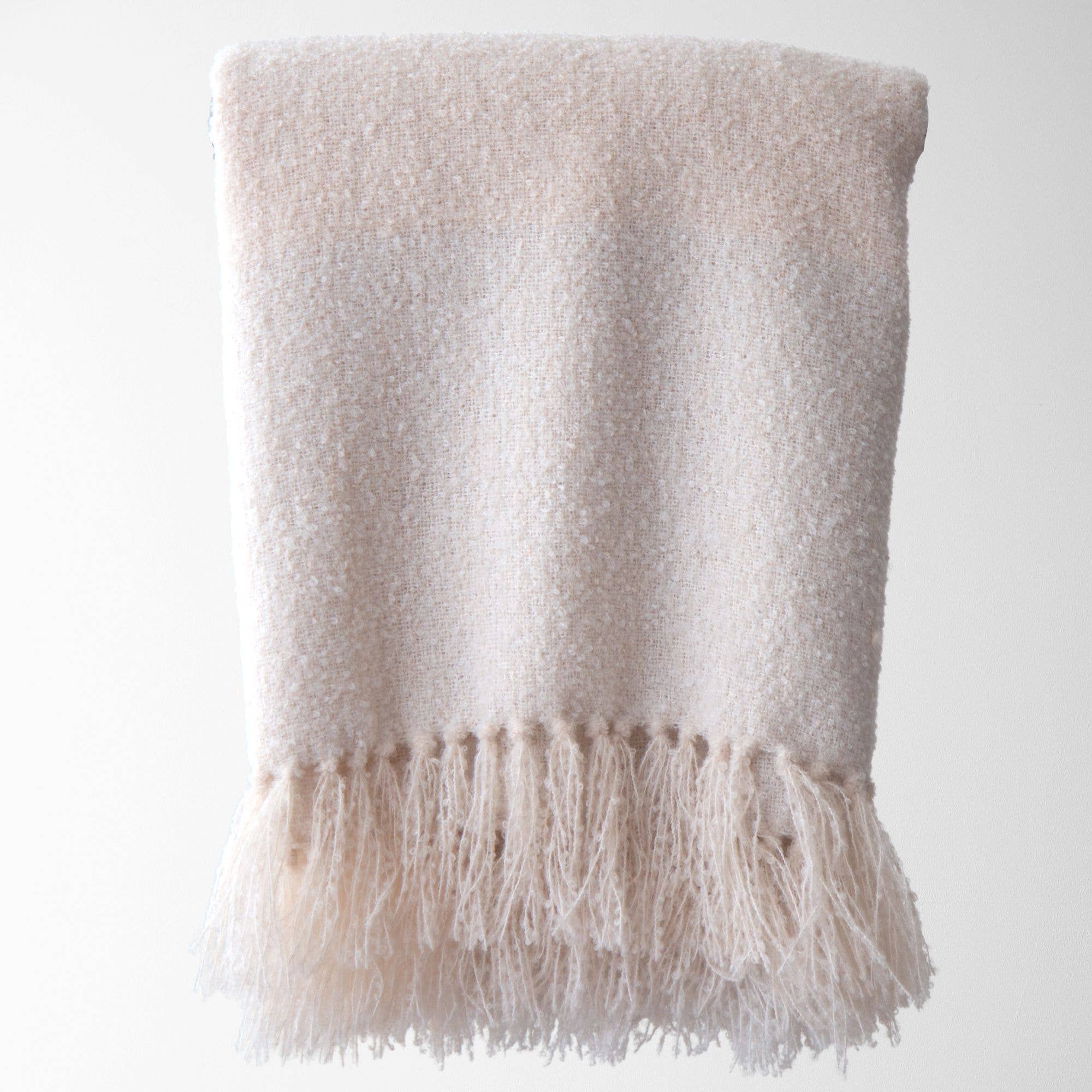 Oden Textured Boucle Throw: Cream / 50" X 60" - Premium blankets from Tajik Home LLC - Just $68.95! Shop now at Pat's Monograms