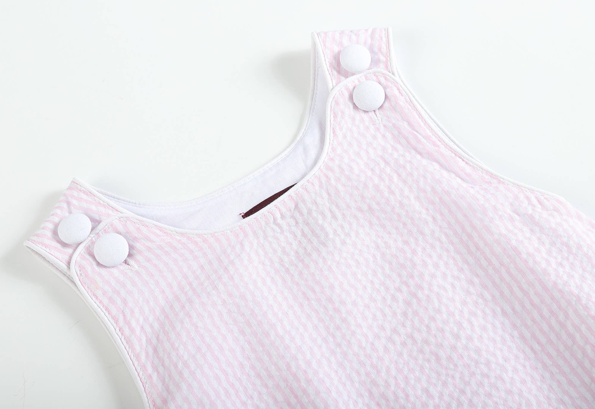 Pink Seersucker Bubble Romper - Premium Baby & Toddler Outfits from Lil Cactus - Just $32.95! Shop now at Pat's Monograms