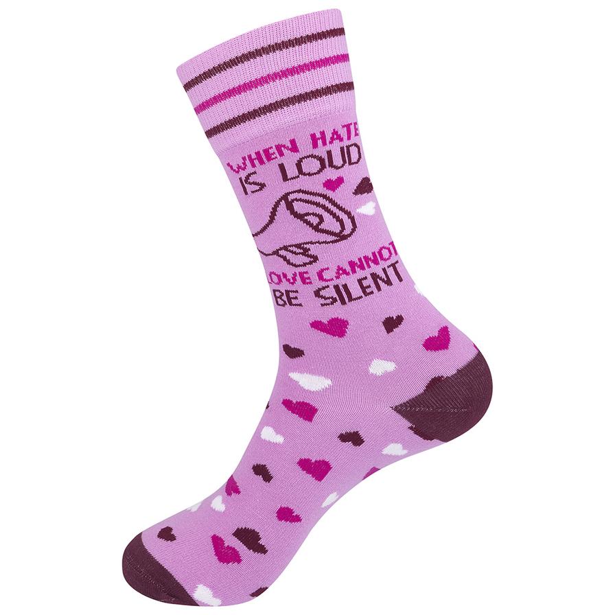 When Hate is Loud Socks - Premium Socks from Funatic - Just $12.95! Shop now at Pat's Monograms
