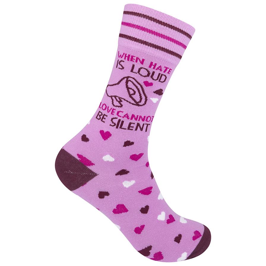 When Hate is Loud Socks - Premium Socks from Funatic - Just $12.95! Shop now at Pat's Monograms
