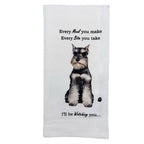 Schnauzer Kitchen Towel - Cropped Ears - Premium Kitchen Towels from E&S Pets - Just $10.95! Shop now at Pat's Monograms