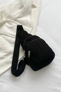 Corduroy Zipper Sling Bag - Premium Bags and Totes from UNISHE - Just $16.95! Shop now at Pat's Monograms