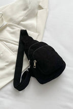 Corduroy Zipper Sling Bag - Premium Bags and Totes from UNISHE - Just $16.95! Shop now at Pat's Monograms