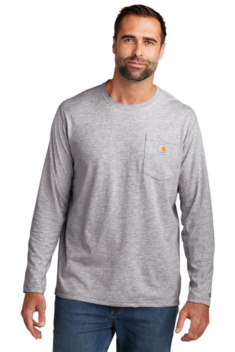 Carhartt Force® Long Sleeve Pocket T-Shirt - Premium Workwear from Carhartt - Just $45.0! Shop now at Pat's Monograms