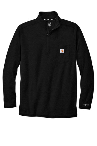 Carhartt Force® 1/4 Zip Long Sleeve T-Shirt - CT106660 - Premium Workwear from Carhartt - Just $49.95! Shop now at Pat's Monograms