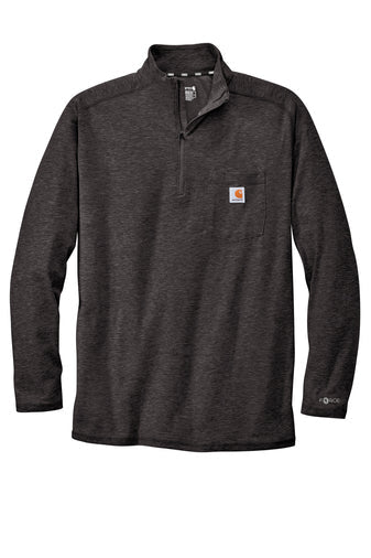 Carhartt Force® 1/4 Zip Long Sleeve T-Shirt - CT106660 - Premium Workwear from Carhartt - Just $49.95! Shop now at Pat's Monograms