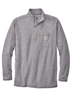 Carhartt Force® 1/4 Zip Long Sleeve T-Shirt - CT106660 - Premium Workwear from Carhartt - Just $49.95! Shop now at Pat's Monograms