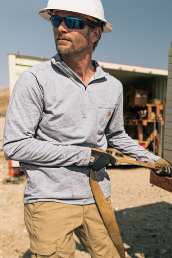 Carhartt Force® 1/4 Zip Long Sleeve T-Shirt - CT106660 - Premium Workwear from Carhartt - Just $49.95! Shop now at Pat's Monograms
