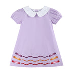 Purple Gingham Crayon Back to School Collared Dress - Premium  from Lil Cactus - Just $34.95! Shop now at Pat's Monograms