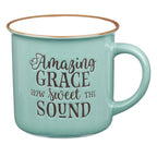 Amazing Grace Green Camp-style Coffee Mug - Premium gift item from Christian Art Gifts - Just $12.95! Shop now at Pat's Monograms