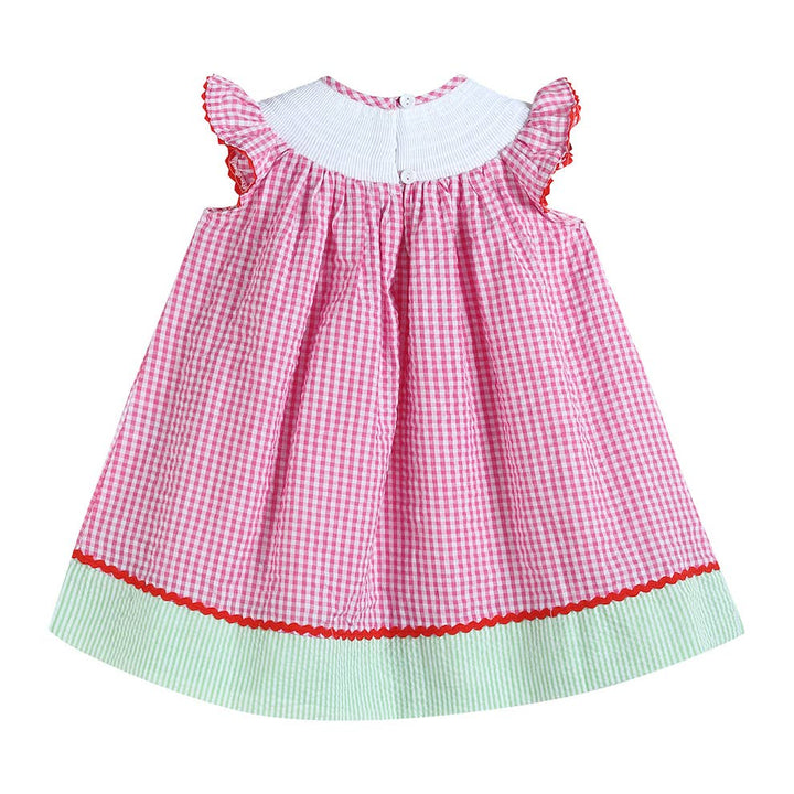 Lil Cactus - Pink Gingham Watermelon Smocked Dress - Premium Baby & Toddler Dresses from Lil Cactus - Just $32.95! Shop now at Pat's Monograms