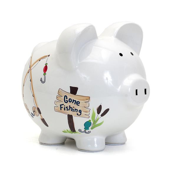 Gone Fishing Piggy Bank - Premium Baby Gift from Child To Cherish® - Just $34.95! Shop now at Pat's Monograms