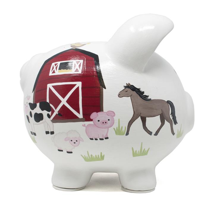 Barnyard Piggy Bank - Premium Baby Gift from Child To Cherish® - Just $34.95! Shop now at Pat's Monograms