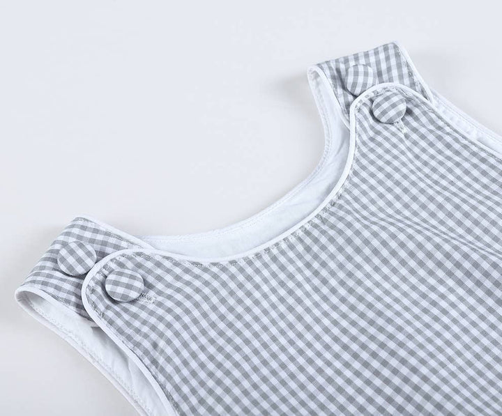 Lil Cactus - Gray Gingham Bubble Romper - Premium Baby & Toddler Outfits from Lil Cactus - Just $24.95! Shop now at Pat's Monograms