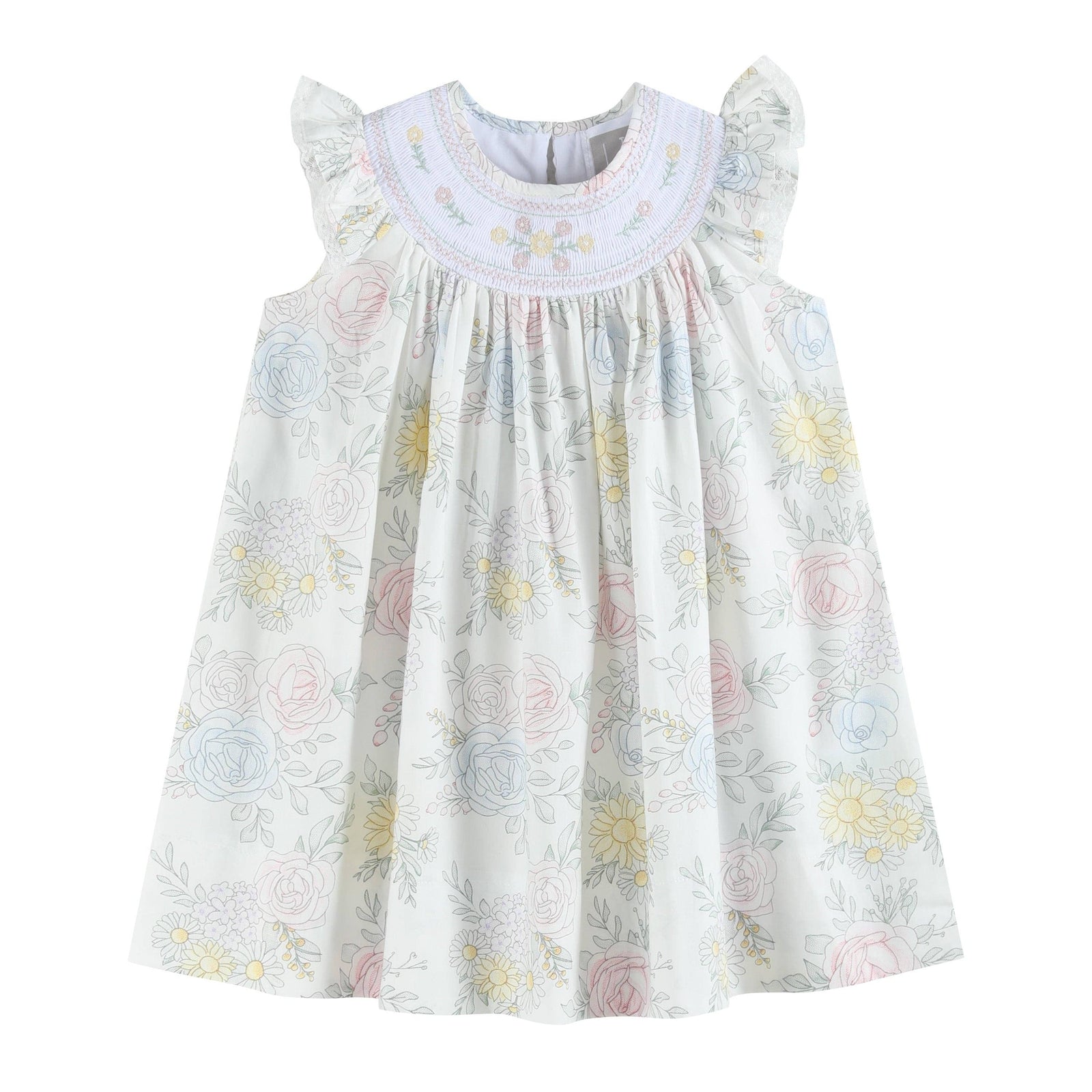 Bouquet Floral Smocked Bishop Dress - Premium Baby & Toddler Dresses from Lil Cactus - Just $36.95! Shop now at Pat's Monograms