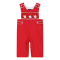 Lil Cactus - Red and White Santa Smocked Overalls - Premium Baby & Toddler Outfits from Lil Cactus - Just $29.95! Shop now at Pat's Monograms