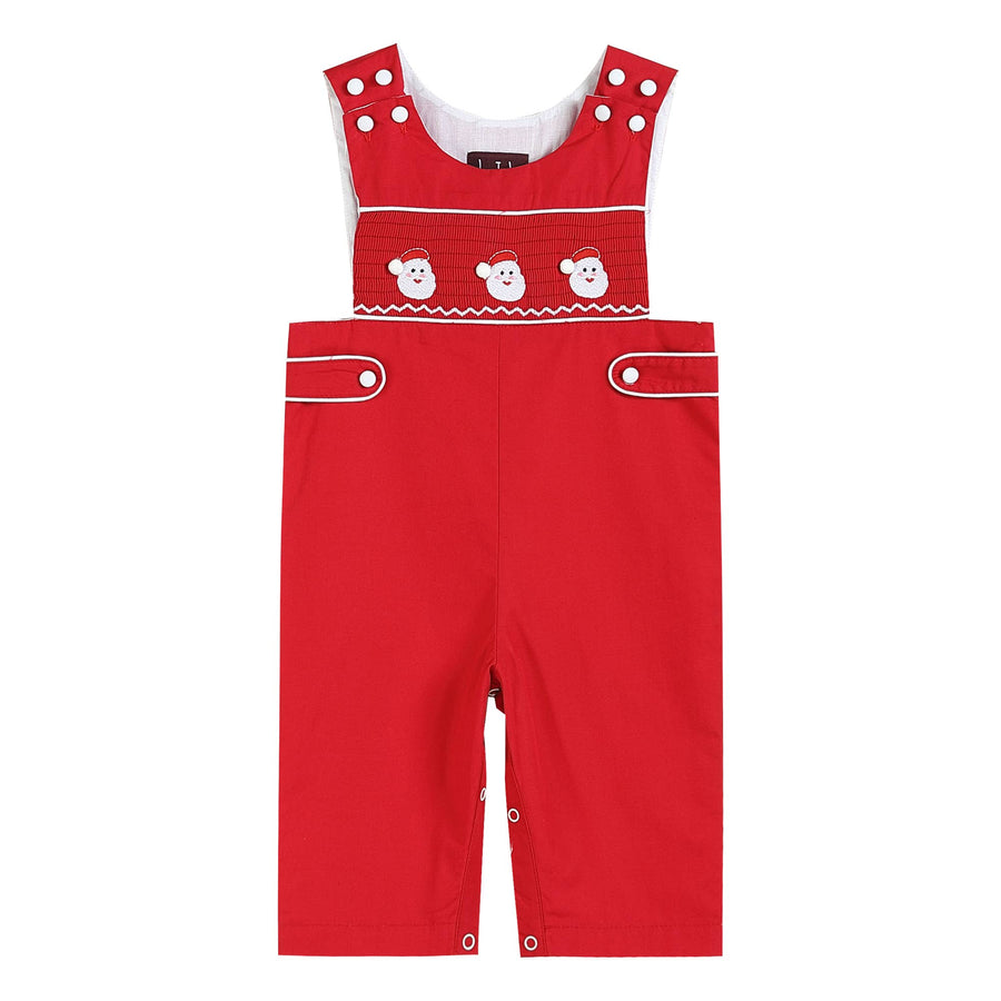 Lil Cactus - Red and White Santa Smocked Overalls - Premium Baby & Toddler Outfits from Lil Cactus - Just $29.95! Shop now at Pat's Monograms