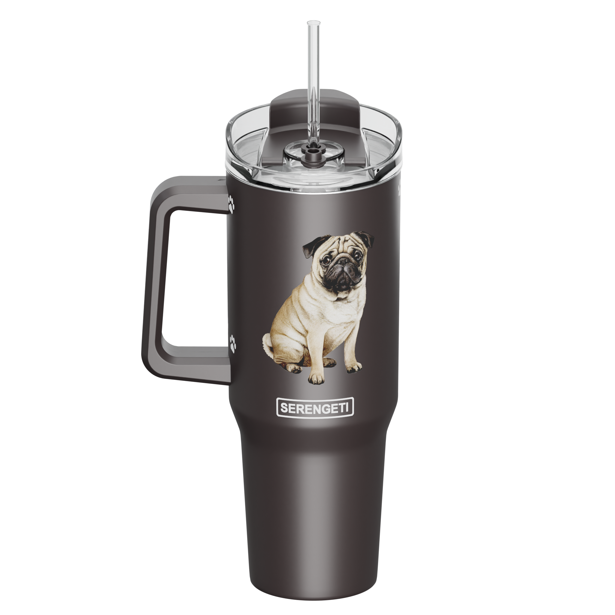 Pug 40 oz Tumbler with Handle - Premium  from E&S Pets - Just $36.95! Shop now at Pat's Monograms
