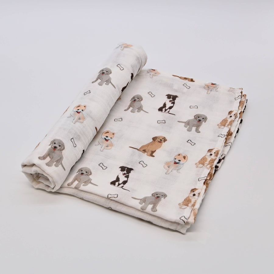 Woof Woof Swaddle Blanket - Premium  from LollyBanks - Just $19.95! Shop now at Pat's Monograms