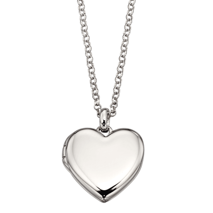 Olivia - Plain Medium Heart Locket and Chain - Premium  from Little Star Jewelery - Just $49.95! Shop now at Pat's Monograms