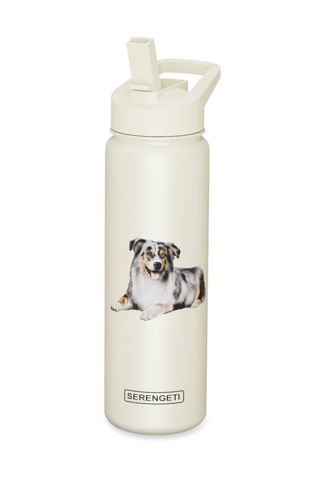 AUSTRALIAN SHEPHERD   Stainless Steel Water Bottle 24 Oz. SE - Premium drinkware from E&S Pets - Just $29.99! Shop now at Pat's Monograms