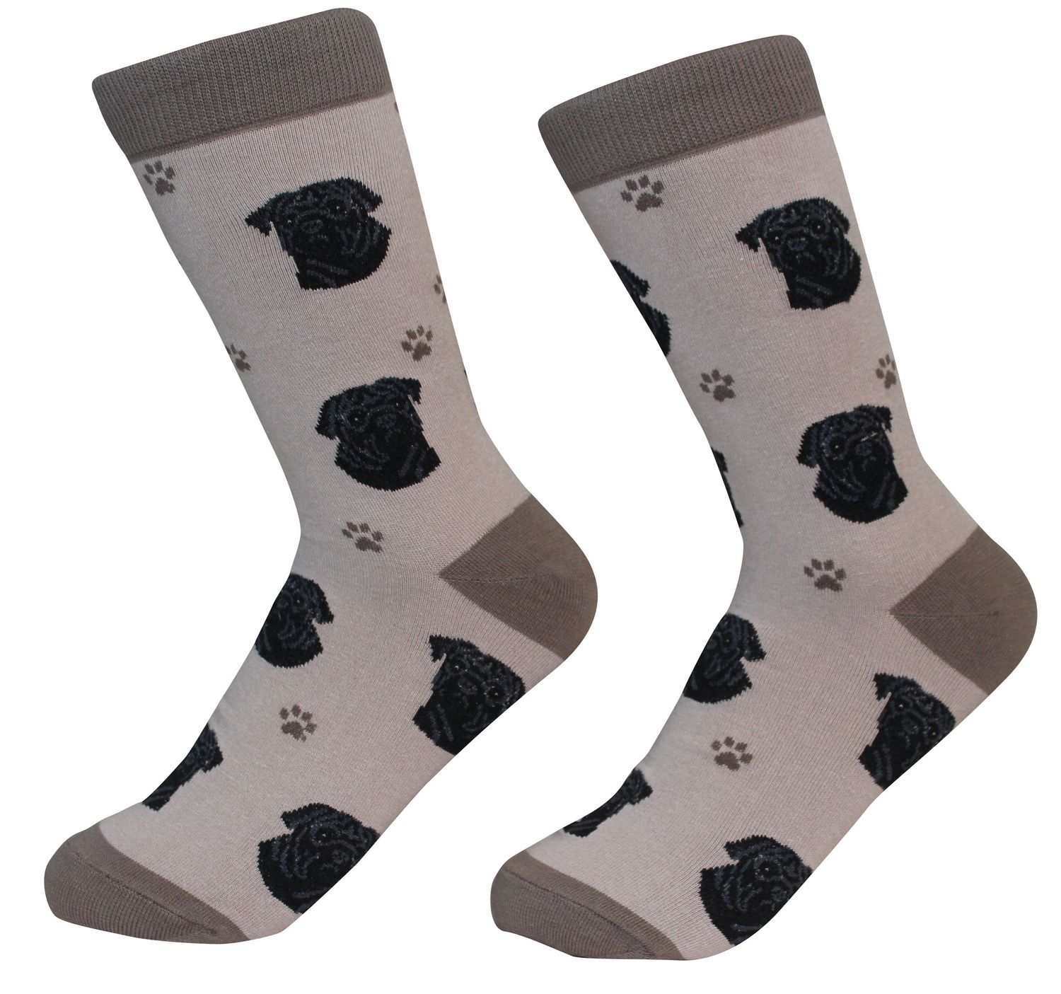 Black Pug Socks - Premium Socks from Sock Daddy - Just $10.95! Shop now at Pat's Monograms