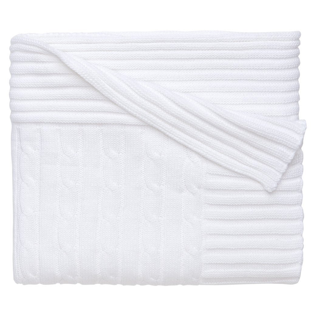 White Cable Knit Baby Blanket - Premium Infant Accessories from Elegant Baby - Just $44.00! Shop now at Pat's Monograms