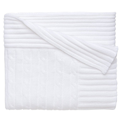 White Cable Knit Baby Blanket - Premium Infant Accessories from Elegant Baby - Just $44.00! Shop now at Pat's Monograms