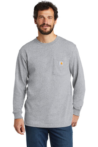 Carhartt® Workwear Pocket Long Sleeve T-Shirt - CTK126 - Premium Workwear from Carhartt - Just $32! Shop now at Pat's Monograms