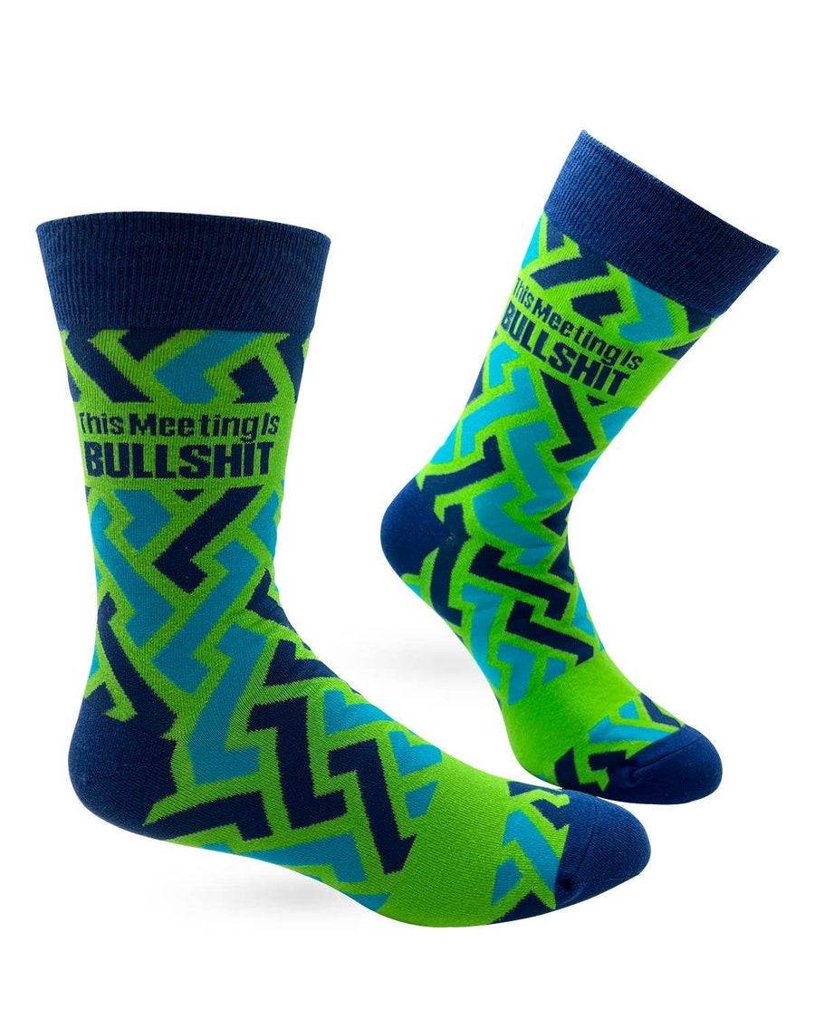 This Meeting is Bullshit Men's Novelty Crew Socks - Premium  from Fabdaz - Just $11.95! Shop now at Pat's Monograms