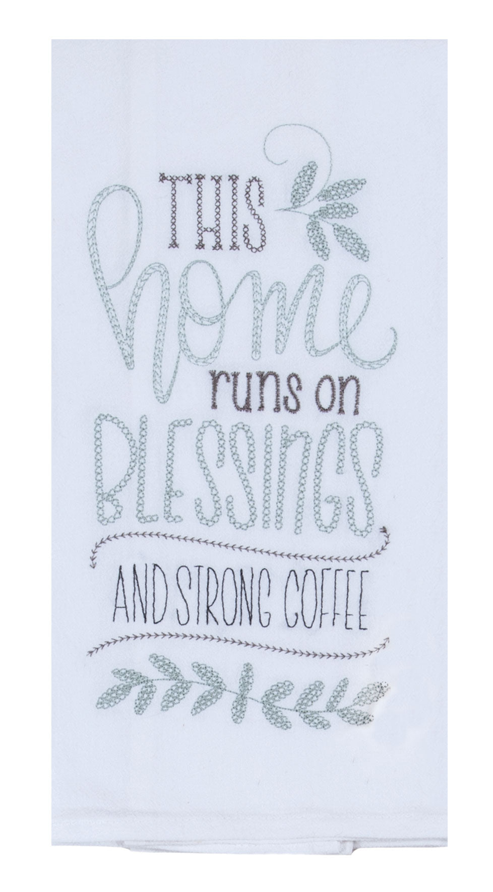 Blessings and Strong Coffee Flour Sack Towel - Premium Dish Towel from Kay Dee Designs - Just $8.95! Shop now at Pat's Monograms